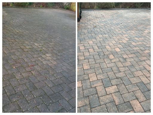 before and after driveway 