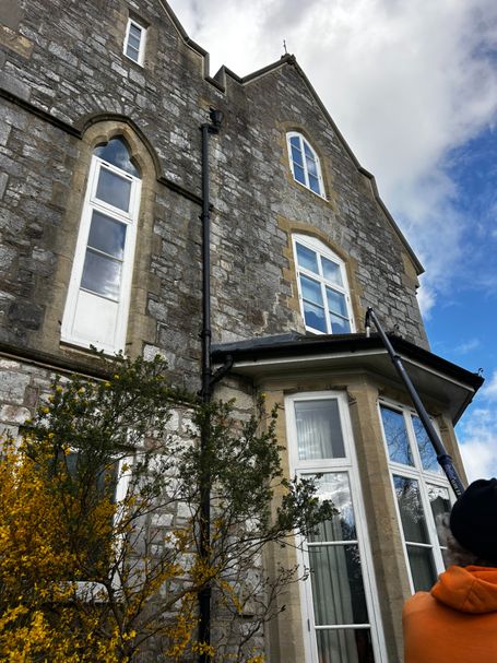 front of apartment block