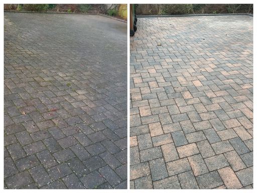 before and after driveway 