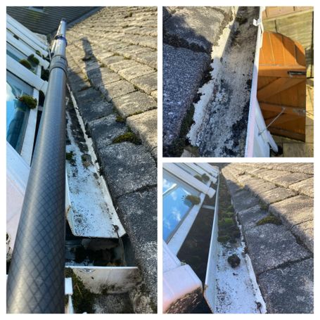 gutter roof pole