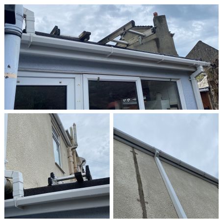 high gutter cleaning from different angles