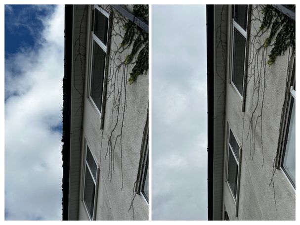gutter windows wall sky