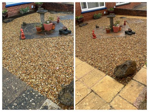 front garden gravel and paving