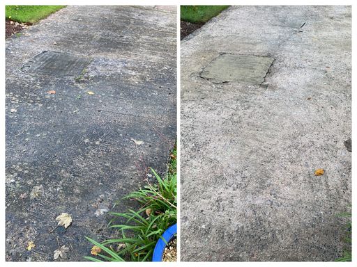 comparison between pathway before and after clean
