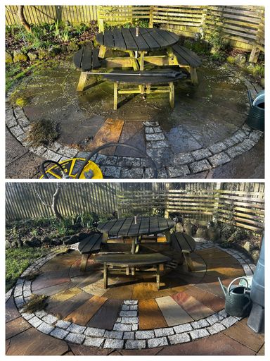 table on patio