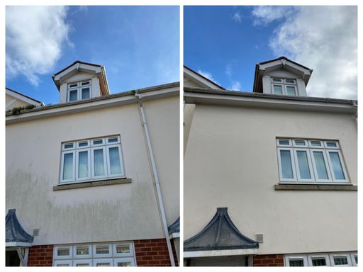 front of house with gutter and windows