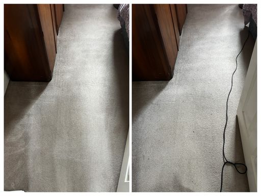 before and after carpet cleaning