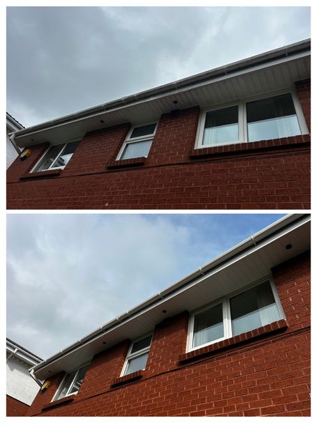 windows wall gutter sky