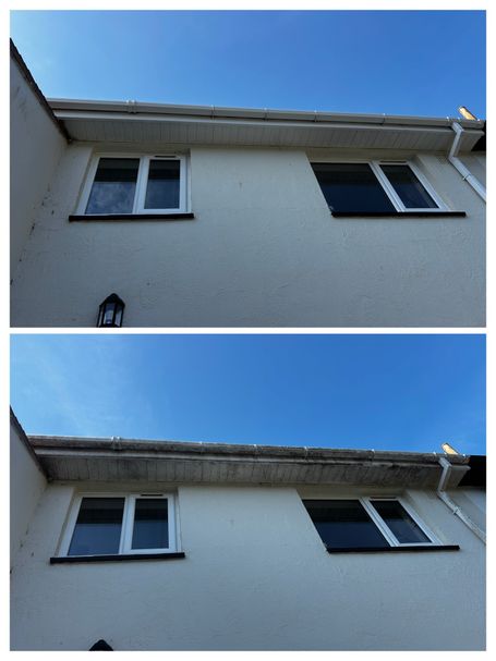 gutter windows wall sky