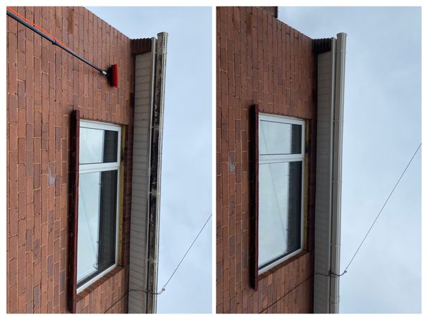 window wall gutter soffit