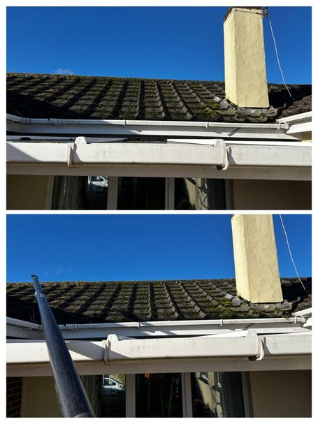 gutter roof chimney sky